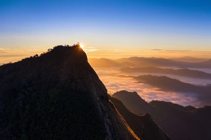 Sunlight over valley